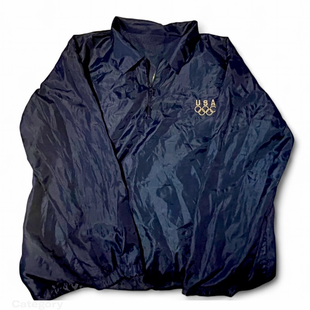 Vintage 90’s USA Navy Blue Windbreaker Jacket